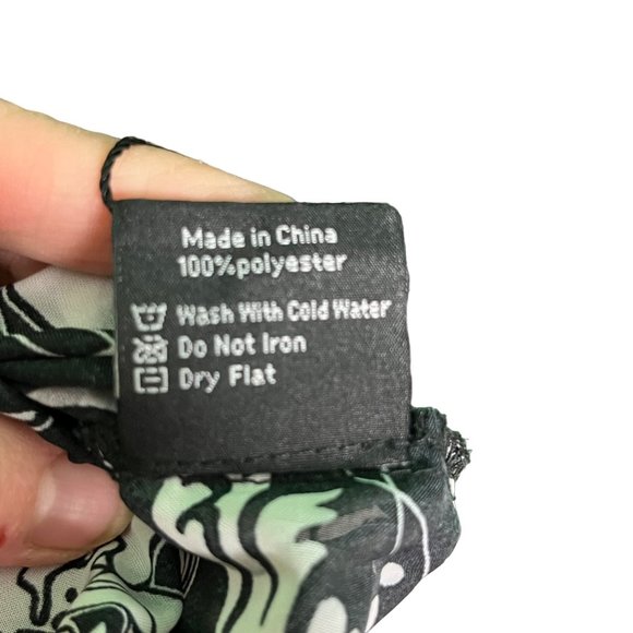 Mini‎ Pleats Magic Scarf Black and White Polka Dot and Floral Skirt One Size NWT - Picture 5 of 5